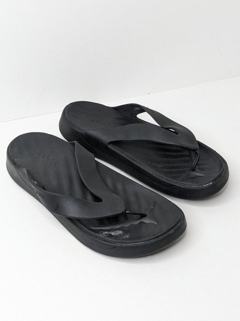 Crocs Getaway Flip Flop Sandals Black Womens 9